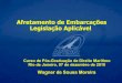 Afretamento de Embarcações Legislação para Afretamento ...antaq.gov.br/Portal/pdf/Palestras/ApresentacaoMBAAfretamentos.pdf · Curso de Pós-Graduação de Direito Marítimo 