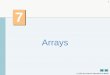 Arrays - Departamento de Informática e Estatísticafrank/INE5404/7.Arrays.pdf · Resumo InitArray.java Linha 8 Declara array como um array de ints Linha 10 Cria 10 ints para um array;