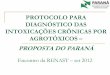 PROTOCOLO PARAPROTOCOLO PARA DIAGNÓSTICO DAS …renastonline.ensp.fiocruz.br/sites/default/files/arquivos/paginas... · apenas 0,8% foram consideradas crônicas