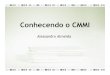 Conhecendo o CMMI - alessandroalmeida.com · – O CMMI não é(e nunca será) ... – O “sucesso”nos projetos acontece “por acaso”; ... • Nunca tira férias;