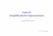 Aula 01 Amplificadores Operacionaiselo2eng/Aula_01_DCE4_2014_11a.pdf · Considerações gerais: • Amplificadores Operacionais são amplificadores diferencias com ganho muito alto