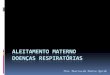 Aleitamento Materno Doenças Respiratórias - IBFAN Brasil · Goldman, 1993 Fatores Imunes e Auto Produção Agentes Tempo de Maturação IgA Secretora 4 - 12 meses Anticorpos Totais