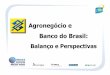 Agronegócio e Banco do Brasil - bb.com.br · mercado, do desempenho econômico geral do país, do setor e dos mercados internacionais. O Banco do Brasil não se responsabiliza em