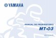 MT-03 - moto4ever.com.br · MT-03 MANUAL DO PROPRIETÁRIO ... 6-40 Substituição da ... pode ter um efeito adverso na estabilidade e manuseio caso