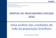 Uma análise das condições de vida da população brasileira · • Crescimento da proporção de famílias sem filhos e de famílias com apenas 1 filho; ... estudavam nem trabalhavam