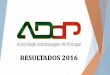 RESULTADOS 2016 - ADoP - Autoridade Antidopagem de Portugal de Resultados da ADoP - 2016.pdf · Colaboração com a UEFA no Programa de Controlo de dopagem implementado às seleçõe