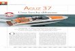 Teste Nautica Aguz 372 - aguzmarine.com.br · e Cinco de capotaria. O modelo mais básico custa algo em torno de R$ 680 000. Mas, mesmo o "básico" neste barco já é bem diferente