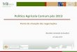 Política Agrícola Comum pós 2013 - gpp.pt · Negociação propostas regulamentares - CMA, CEA e Grupos de trabalho tecnicos do CONS Projetos relatórios PE – Junho Negociação