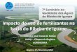 Apresentação do PowerPoint · nos bananais do Vale do Ribeira. ... Godoy et al. (dados não publicados) d d b c d c d b a c c a c d b-Impacto do uso de fertilizantes na bacia do