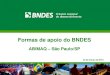 Formas de apoio do BNDES - abimaq.org.br · •Validar dados - CNAE 2.0, NCM, faturamento •Evitar pedidos de credenciamento indevidos •Verificar consistência de dados de empresas