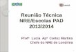 Reunião Técnica NRE/Escolas PAD 2013/2014 · compartilhadas na rede, oferecendo alternativas ... maior a taxa de aprovação, mais elevado será o IDEB. Para melhorar o IDEB, as