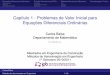 Capítulo 1 - Problemas de Valor Inicial para …balsa/teaching/1112/MAE/cap1.pdfEquações Diferenciais Ordinárias Solução Numérica de EDOs Métodos Numéricos AdicionaisConsiderações