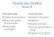 Teoria dos Grafos Aula 9 - classes/grafos/slides/aula_9.pdf  2011-09-14  Teoria dos Grafos Aula