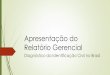 Apresentação do Relatório Gerencial - · PDF fileApresentação do Relatório Gerencial Diagnóstico da Identificação Civil no Brasil . Apresentação Relatório Gerencial 2 