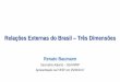 Relações Externas do Brasil Três Dimensõ · PDF file•Itens indispensáveis à segurança e à defesa nacionais •Itens indispensáveis à proteção da saúde humana, vegetal