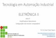 Tecnologia em Automação Industrial ELETRÔNICA II · Tecnologia em Automação Industrial ELETRÔNICA II Aula 15 Amplificadores Operacionais Configurações não-lineares: comparadores