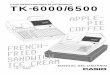 User's manual - support.casio.com · Congratulações por sua escolha de uma caixa registradora eletrônica CASIO da série TK-6000 ... TK-6000/6500 MANUAL DO USUÁRIO • 7 ... a
