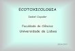 Caçador 2006, ecotoxicologia VIII - fenix.ciencias.ulisboa.pt · No entanto alterações no fluxo de nutrientes, na reciclagem de nutrientes (ex. nitrificação, desnitrificação,