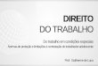 DO TRABALHO - qcon-assets-production.s3.amazonaws.com · DO TRABALHO Prof. Guilherme de Luca ... Parágrafo único - Os estabelecimentos situados em lugar onde a escola estiver a
