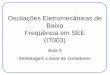 Oscilações Eletromecânicas de Baixa Freqüência em SEEdotta/it003/Aula4.pdf · 22 Exemplo Um sistema consiste de 4 geradores idênticos de 500 MVA alimentando uma carga total
