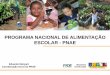 PROGRAMA NACIONAL DE ALIMENTAÇÃO ESCOLAR - … · • Emprego da Alimentação Saudável e Adequada • Inclusão da Educação Alimentar e Nutricional no processo de ensino e aprendizagem