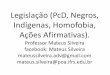 Legislação (PcD, Negros, Indígenas, Homofobia, Ações ...blog.aai.ifrs.edu.br/arquivos/04_Legislacao.pdf · Ações Afirmativas). Professor Mateus Silveira ... da igualdade humanas,