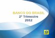 BANCO DO BRASIL 2º Trimestre 2012 · 2015-10-02 · mesmas envolvem imprecisões e riscos difíceis de se prever, podendo, desta forma ... 139,1 157,1 185,9 200,9 202,7 78,9 107,9