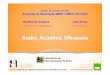 Áudio, Acústica, Ultrasons - dsd.av.it.ptdsd.av.it.pt/App_Upload/Apresentacoes/dissert2012_13audioacoustics.pdf · •SAP: - Crackles - Wheezes •Ciclos respiratórios Avaliação