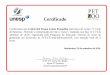 Certificado...Certificado Certificamos que Letícia Del Fiume Lemes Pompolim participou do evento “V Ciclo de Palestras - Nutrição e Alimentação de Cães e Gatos”, realizado