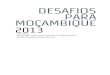 DESAFIOS PARA MOÇAMBIQUE 2013 · dade Eduardo Mondlane - UEM (2009) e actualmente está a prosseguir o seu programa de Mestrado em Desenvolvimento Económico no SOAS (Universidade