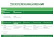 COBEM 2019 | PROGRAMAÇÃO PRELIMINARcobem.com.br/2019/wp-content/uploads/2019/08/57COBEM-PROGRAMACAO-0… · Tema: Entrustable Professional Activities (EPAs) e avaliação no local