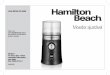Hamilton Beach Coffee Grinder (80393-BZ127) - Use & Careuseandcares.hamiltonbeach.com/files/840293201.pdf · 2 RECOMENDAÇÕES IMPORTANTES 1.Leia todas as instruções. 2.Para proteger-se