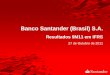 Banco Santander (Brasil) S.A. · 2011-10-27 · → Captação de clientes: +20% em doze meses em linha com o crescimento da carteira de crédito Qualidade da carteira Balanço Solidez