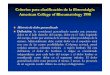 Criterios para clasificación de la fibromialgia American College of … subgrupos.pdf · 2009-09-30 · Criterios para clasificación de la fibromialgia American College of Rheumatology