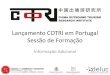Lançamento COTRI Portugal Sessão de Formação · • O COTRI é um instituto de pesquisa independente que fornece informação, formação, avaliação de qualidade, pesquisa e