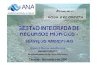 GESTÃO INTEGRADA DE RECURSOS HÍDRICOS · 2010-01-28 · Conservação de Água e Solo A sustentabilidade deve ser considerada, o eixo condutor do processo de conservação de água