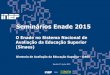 Seminários Enade 2015 - Portal PUC-Campinas · 2016-06-23 · Enade- Indicador de qualidade do egresso Conceito Enade = 25% ‘conhecimentos gerais’ + 75% ‘conhecimentos específicos’