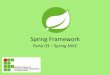 Spring Framework - start [DIATINF/CNAT/IFRN] PDF file 2015-12-23 · Spring MVC •Módulo do Spring Framework que permite o desenvolvimento de aplicações web baseadas em ações
