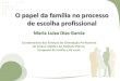 O papel da família no processo de escolha profissionalcolmeia.org.br/v2/downloads_ciclos/CIEE - Maria Luiza.pdf · no processo de Orientação Profissional (individual ou em grupo),