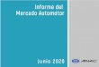 INFORME MERCADO AUTOMOTOR JUNIO 2020...2020/07/06  · INFORME MERCADO AUTOMOTOR – JUNIO 2020 Resultados del mercado automotriz chileno en junio de 2020 Mercado de livianos y medianos