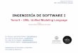 INGENIERÍA DE SOFTWARE I Tema 8 - UML.pdf · Esta versión es la que se conoce como UML 1.2 [OMG, 1998] • Casi un año más tarde, en junio de 1999 aparece OMG UML 1.3 [OMG, 1999]
