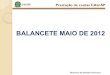 BALANCETE MAIO DE 2012 - CAU/SP · 2017-03-16 · CAU/SP Prestação de contas CAU-SP BALANCETE MAIO DE 2012 Diretoria de Gestão Financeira
