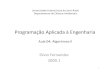 Programação Aplicada à Engenharia · Programação Aplicada à Engenharia Universidade Federal Rural do Semi-Árido Departamento de Ciências Ambientais Silvio Fernandes 2009.1
