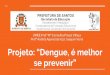 se prevenir” Projeto: “Dengue, é melhor · Projeto: “Dengue, é melhor se prevenir” UMEE Profª Mª Carmelita Proost Villaça Profª Andréa Aparecida Iozzi Joaquim Verni
