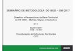 Coordenação de Estruturas Territoriais€¦ · SEMINÁRIO DE METODOLOGIA DO IBGE – SMI 2017 Desafios e Perspectivas da Base Territorial do CD 2020 – Malhas, Mapas e Cadastros