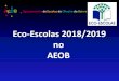 Eco-Escolas 2018/2019 no AEOB · Plano de ação: • Sessões de sensibilização para a separação dos resíduos, pela Ecovalor (ERSUC) – para todas as turmas dos 2º e 3º ciclo,