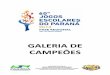 GALERIA DE CAMPEÕES - Paraná€¦ · galeria de campeos - 60º jogos escolares do paranÁ / nre telÊmaco borba – fase regional / 2013 galeria de campeÕes modalidade individuais