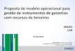 Proposta de modelo operacional para gestão de instrumentos de …€¦ · (Aplicação dos recursos do fundo) Gestão Operacional (DEPOG –análise das operações garantidas e