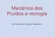 Mecânica dos Fluídos e reologia - USPsistemas.eel.usp.br/docentes/arquivos/5840921/LOM3089/1... · 2020-02-20 · 1) Fundamentos de mecânica dos fluidos. Revisão de estática