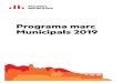 Programa marc Municipals 2019 - Programa marc Municipals 2019 أچndex Programa marc Municipals 2019 